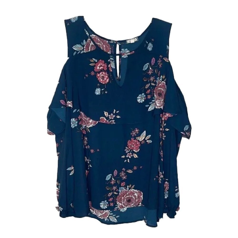 ❤️ 🆕 EYESHADOW Floral Blouse Size 2X